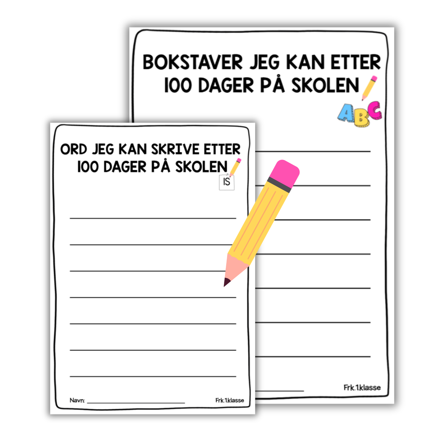 100-dagersfest | Skriveoppgave | Bokstaver og ord