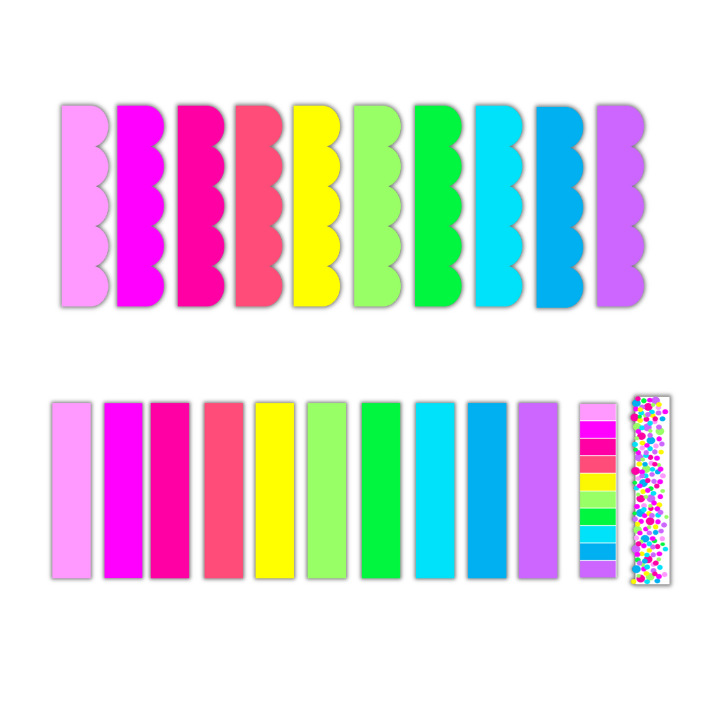 Border | MEGAPAKKE | REGNBUE MED ROSA
