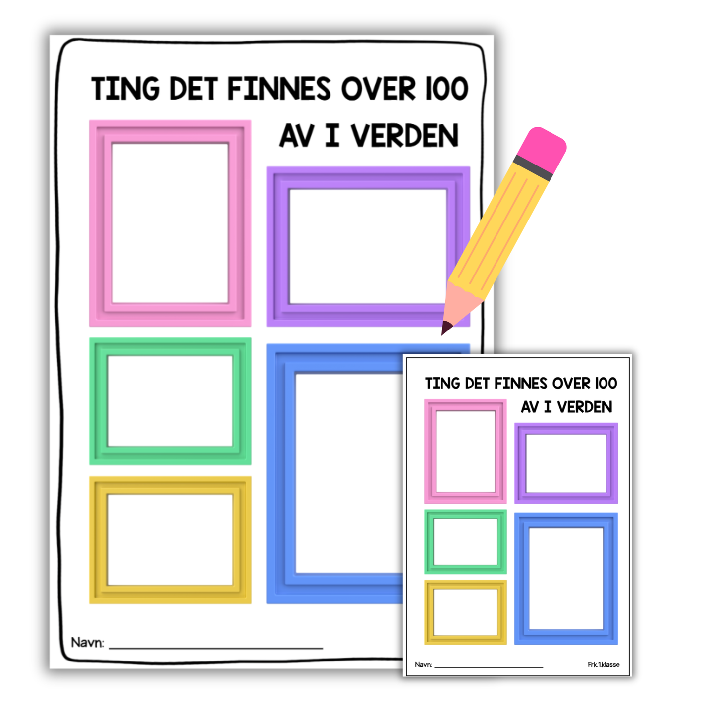 100-dagersfest | Arbeidsark "Ting det finnes over 100 av i verden"