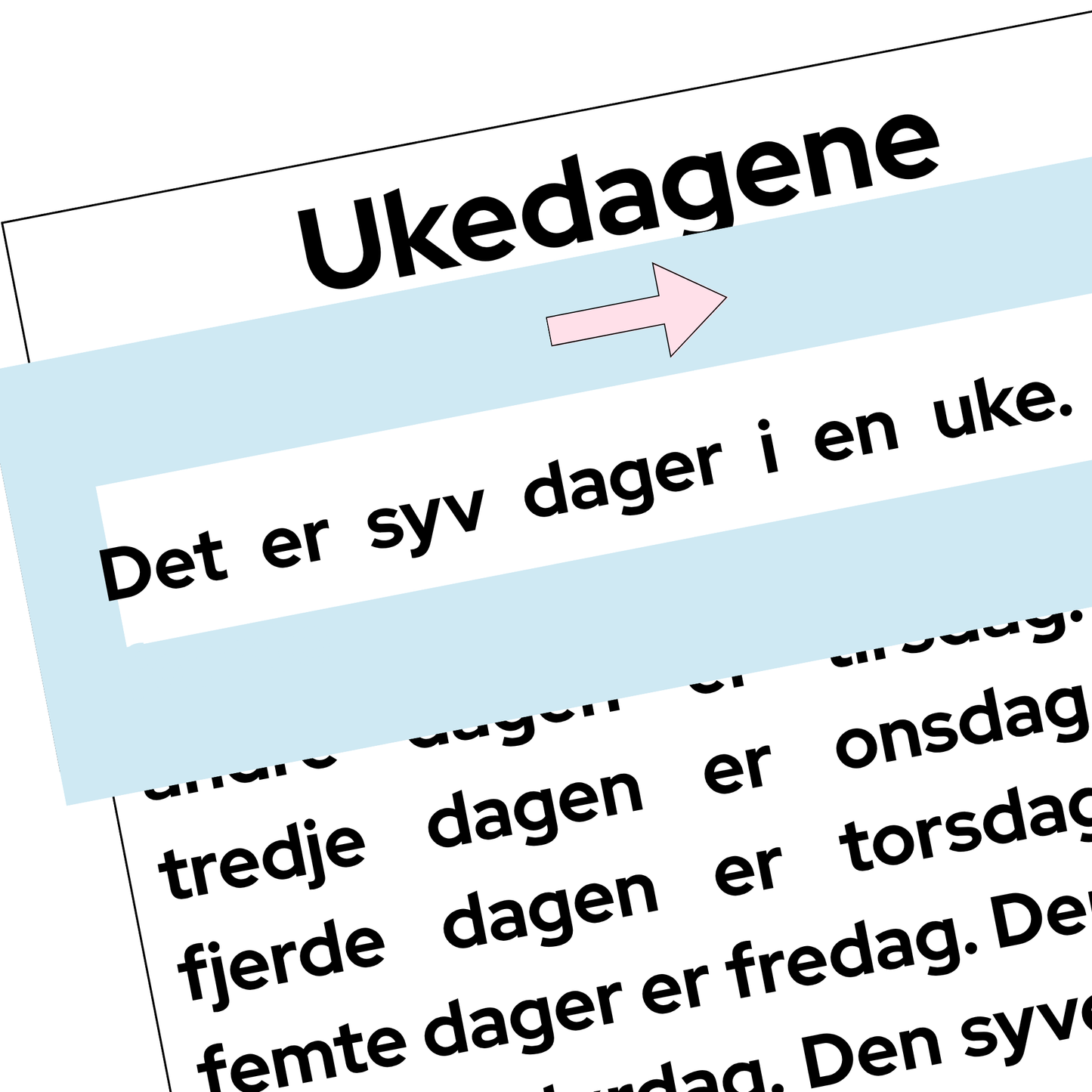 Leselinjal | To ulike størrelser | Pastell