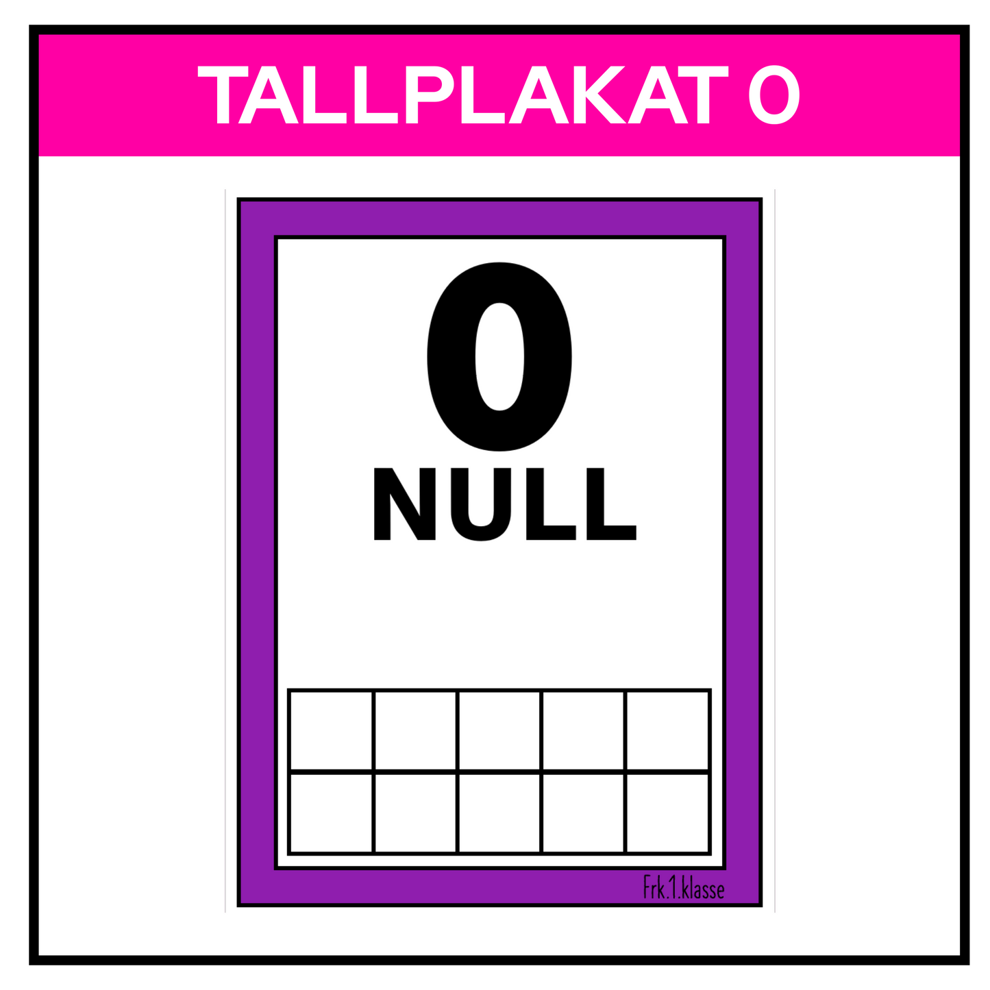 Tallplakat 0 | A4 | KLASSISK REGNBUE