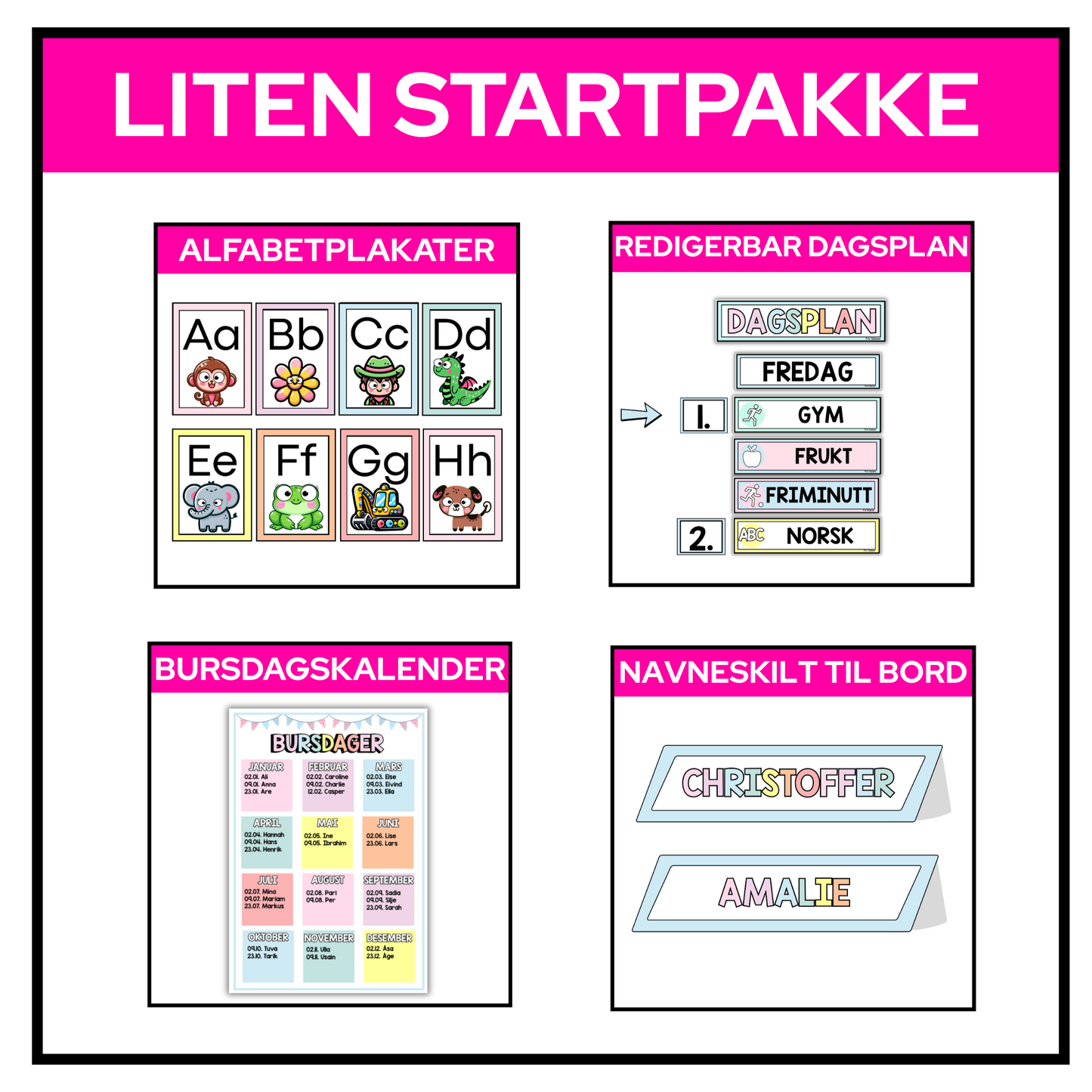 Liten startpakke klasserom | PASTELL