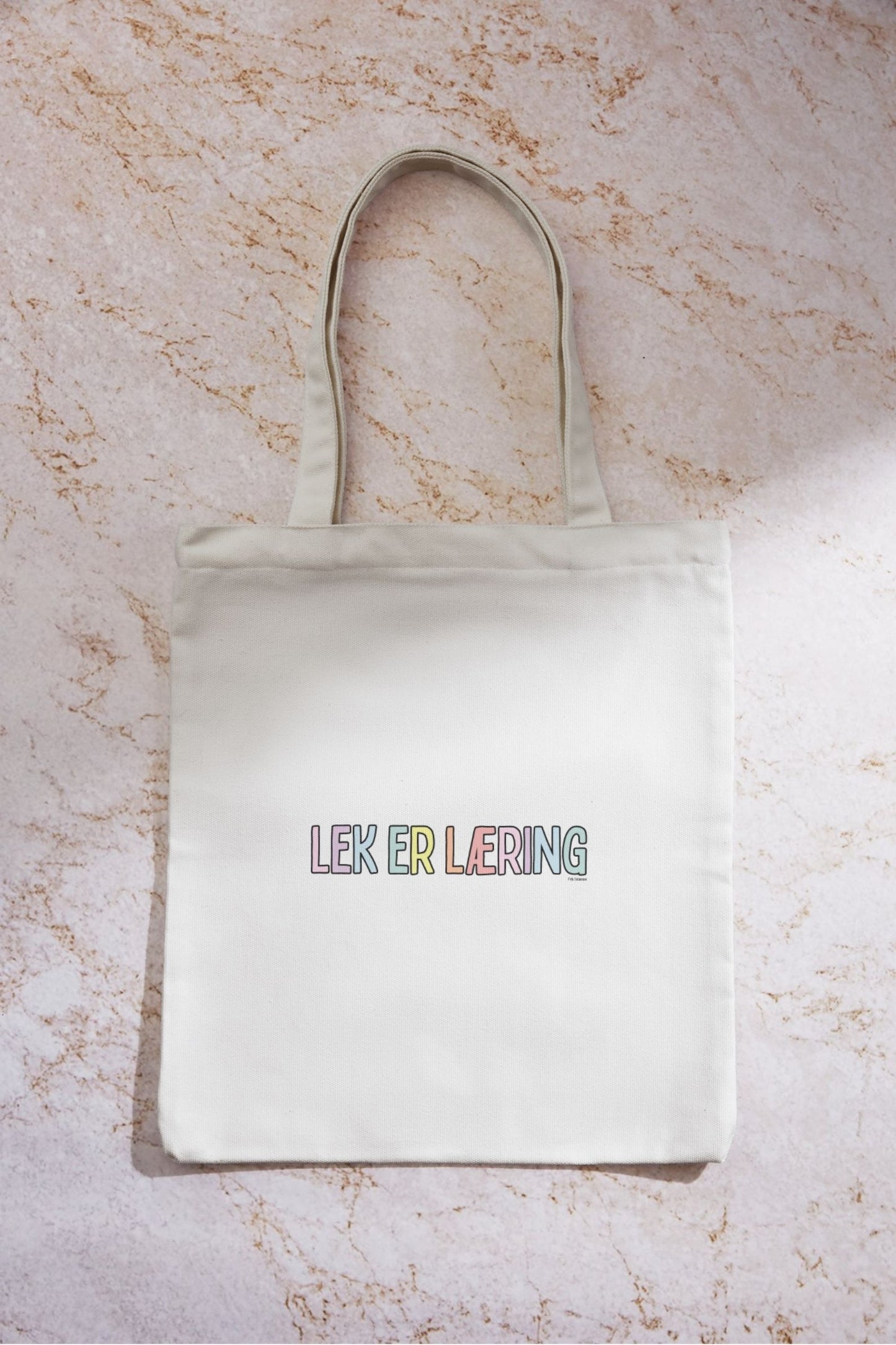 Handlenettet «Lek er læring» – sett flatt på bordet