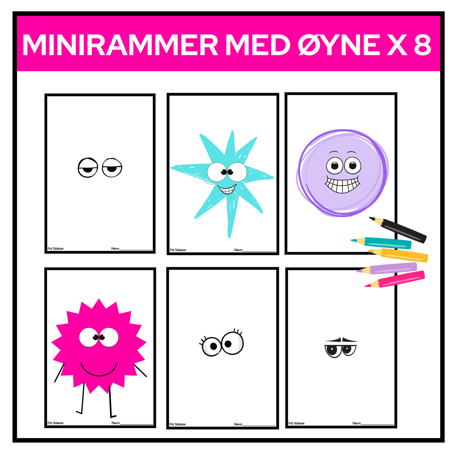 Minirammer med øyne | Åtte varianter