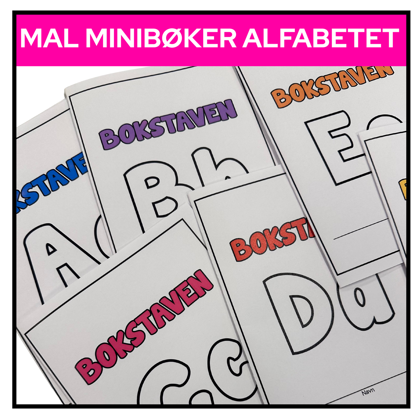 La elevene lage egne bokstavbøker | Maler til hele alfabetet | 116 minibøker