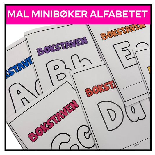 La elevene lage egne bokstavbøker | Maler til hele alfabetet | 116 minibøker