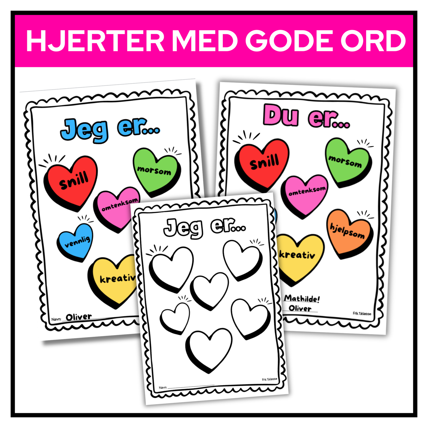 Hjerter med gode ord – for selvfølelse og vennskap