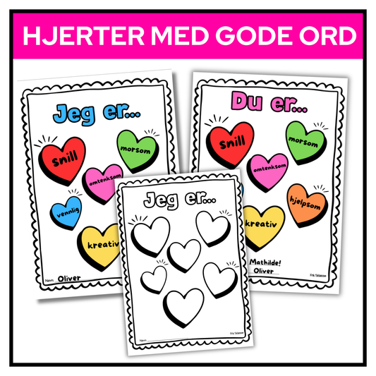 Hjerter med gode ord – for selvfølelse og vennskap