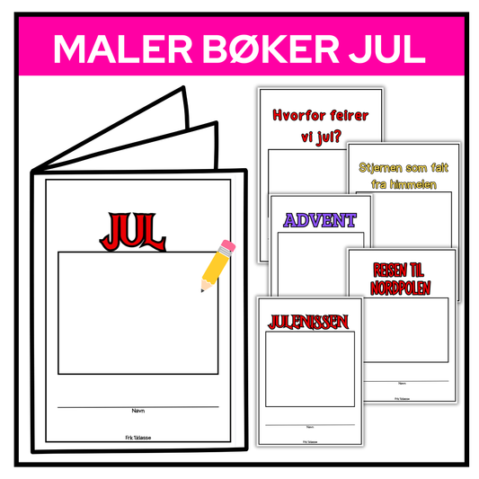 Juleminibøker | Mal til faktabøker og fantasibøker