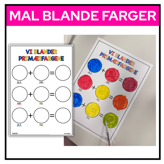 Vi blander primærfarger | A4-mal