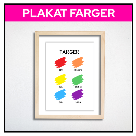 Farger penselstrøk | A3/A4 | KLASSISK REGNBUE