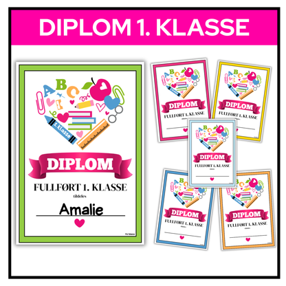 Diplom | 1. klasse | Seks fargevarianter