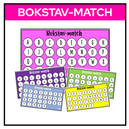 Bokstav-match | Hele alfabetet | Flere farger
