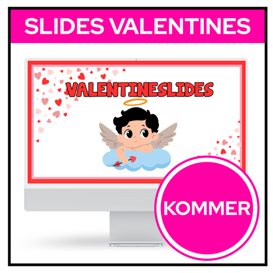 SLIDES | Valentinetema| REDIGERBARE SLIDES | KOMMER