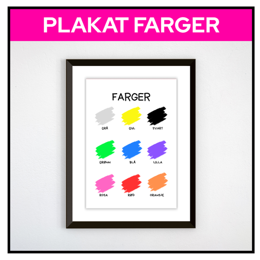 Farger i penselstrøk | A3/A4 | SVART-GULT
