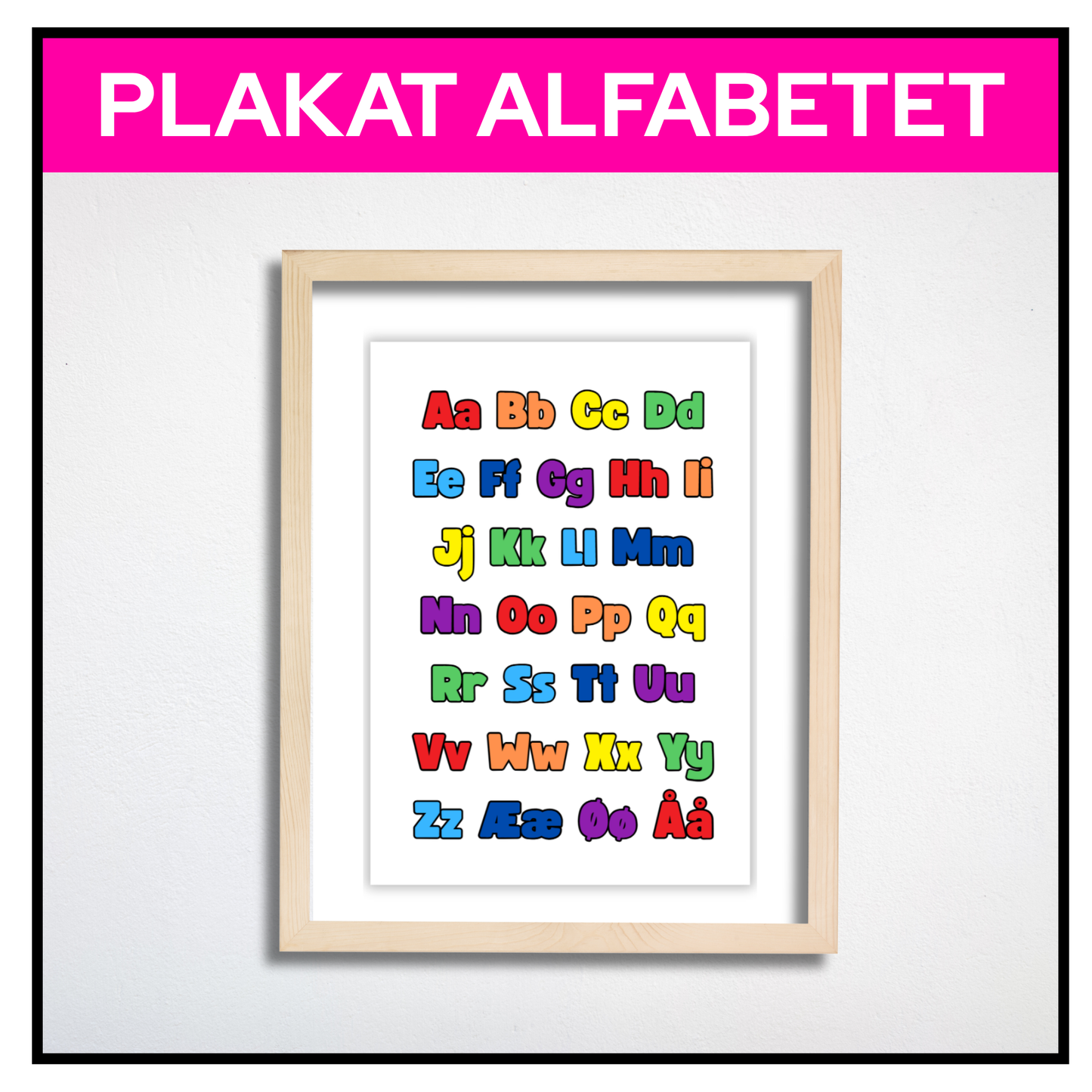Alfabetet | A3/A4 | KLASSISK REGNBUE