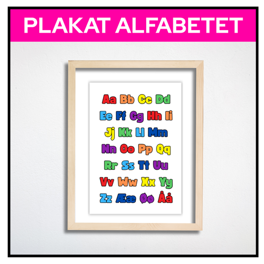 Alfabetet | A3/A4 | KLASSISK REGNBUE