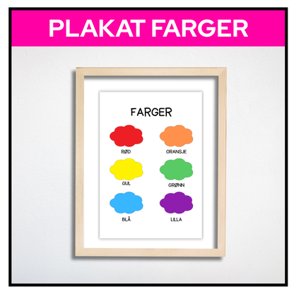 Farger skyer| A3/A4 | KLASSISK REGNBUE