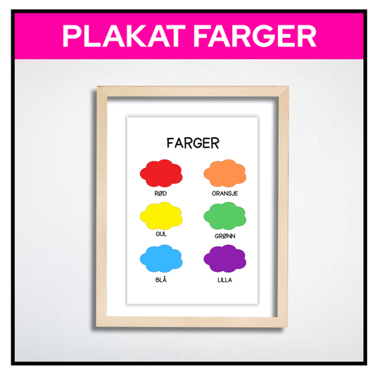 Farger skyer| A3/A4 | KLASSISK REGNBUE