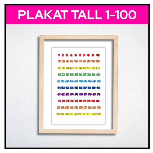 Tall 1-100 | A3/A4 | KLASSISK REGNBUE
