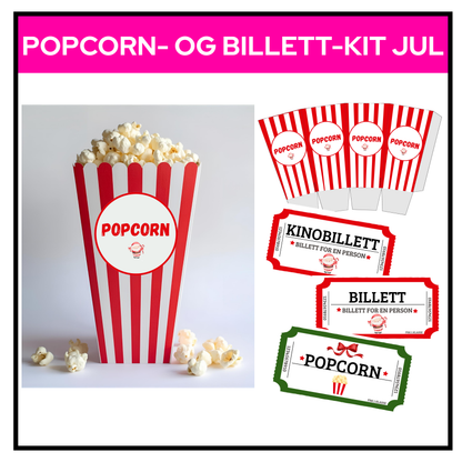 Jule-kit | Popcornbegre og billetter | Flere varianter
