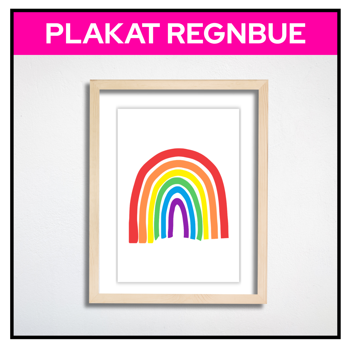 Regnbue enkel | A3/A4 | KLASSISK REGNBUE