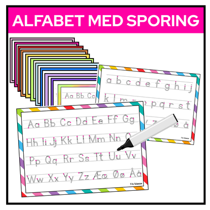 Alfabet med sporing | A4 | Flere varianter