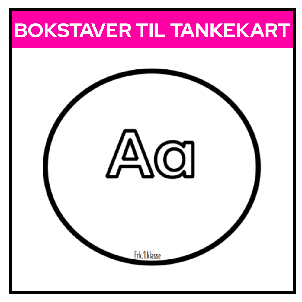 Ark med bokstaven A til tankekart.