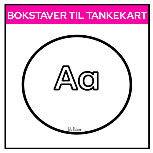 Ark med bokstaven A til tankekart.