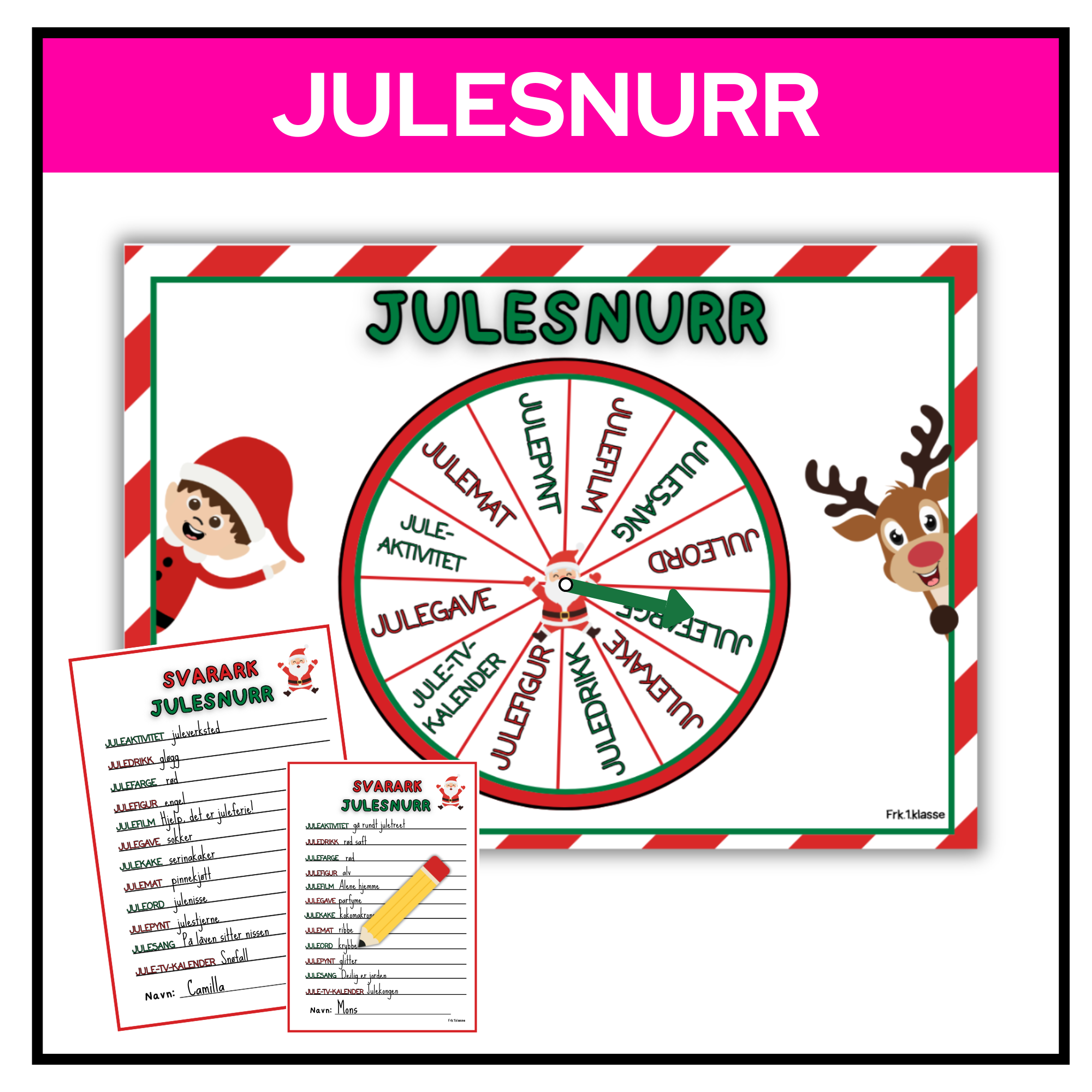 Julesnurr | Brettspill med 12 julekategorier