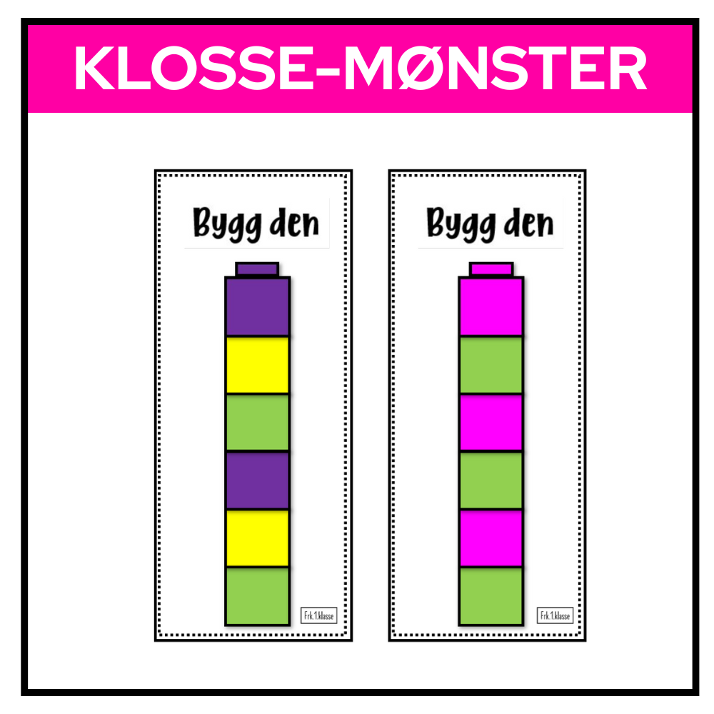 Fargerike klosser stablet i tårn. Mønster.