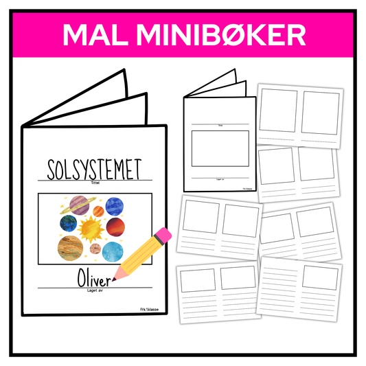 MINIBØKER x 10 – med nivåtilpassede innsider og fleksible ekstrasider