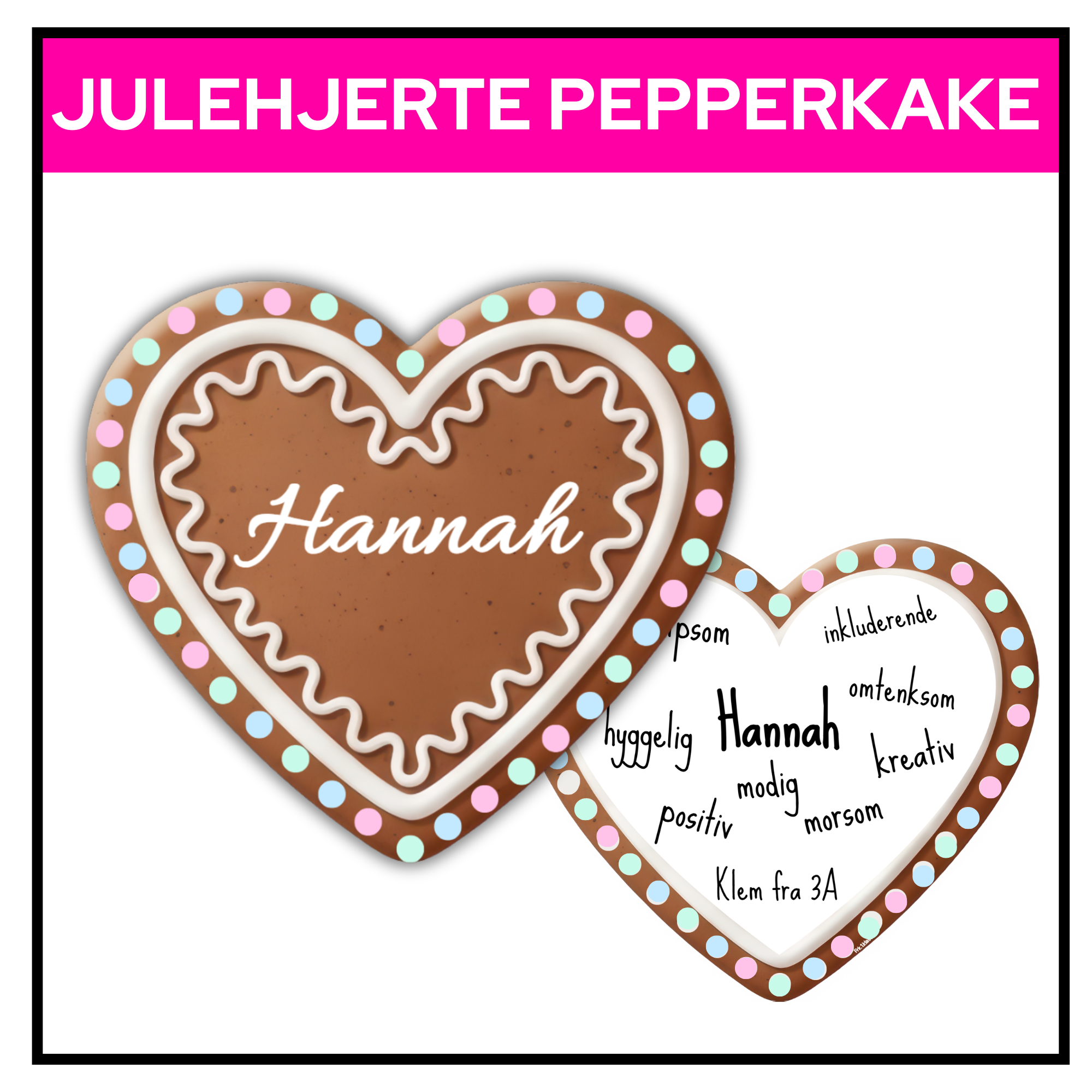 Julehjerte | Pepperkake med fargerik "glasur"