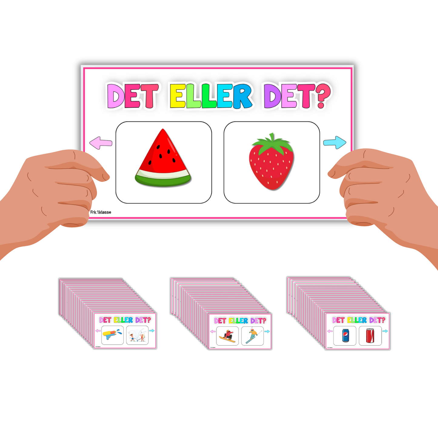 SLIDES / KORT | Det eller det – velg med kroppen! | 50 slides! | REDIGERBAR