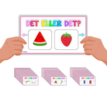 SLIDES / KORT | Det eller det – velg med kroppen! | 50 slides! | REDIGERBAR