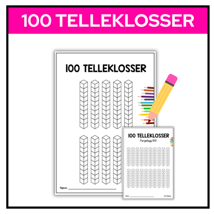 100-dagersfest | Arbeidsark | 100 telleklosser