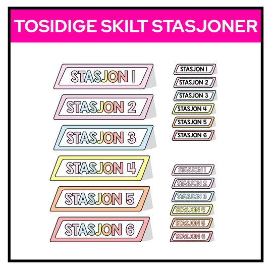Skilt til stasjoner | Tosidig | PASTELL