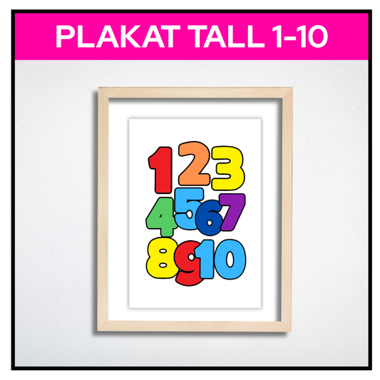 Tall 1-10 | A3/A4 | KLASSISK REGNBUE