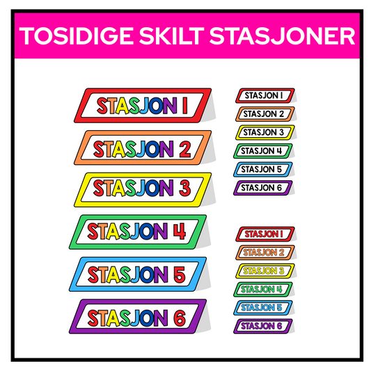 Skilt til stasjoner | Tosidig | KLASSISK REGNBUE