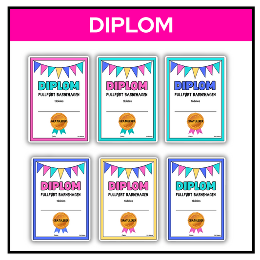 Diplom | Fullført barnehagen | Bokmål