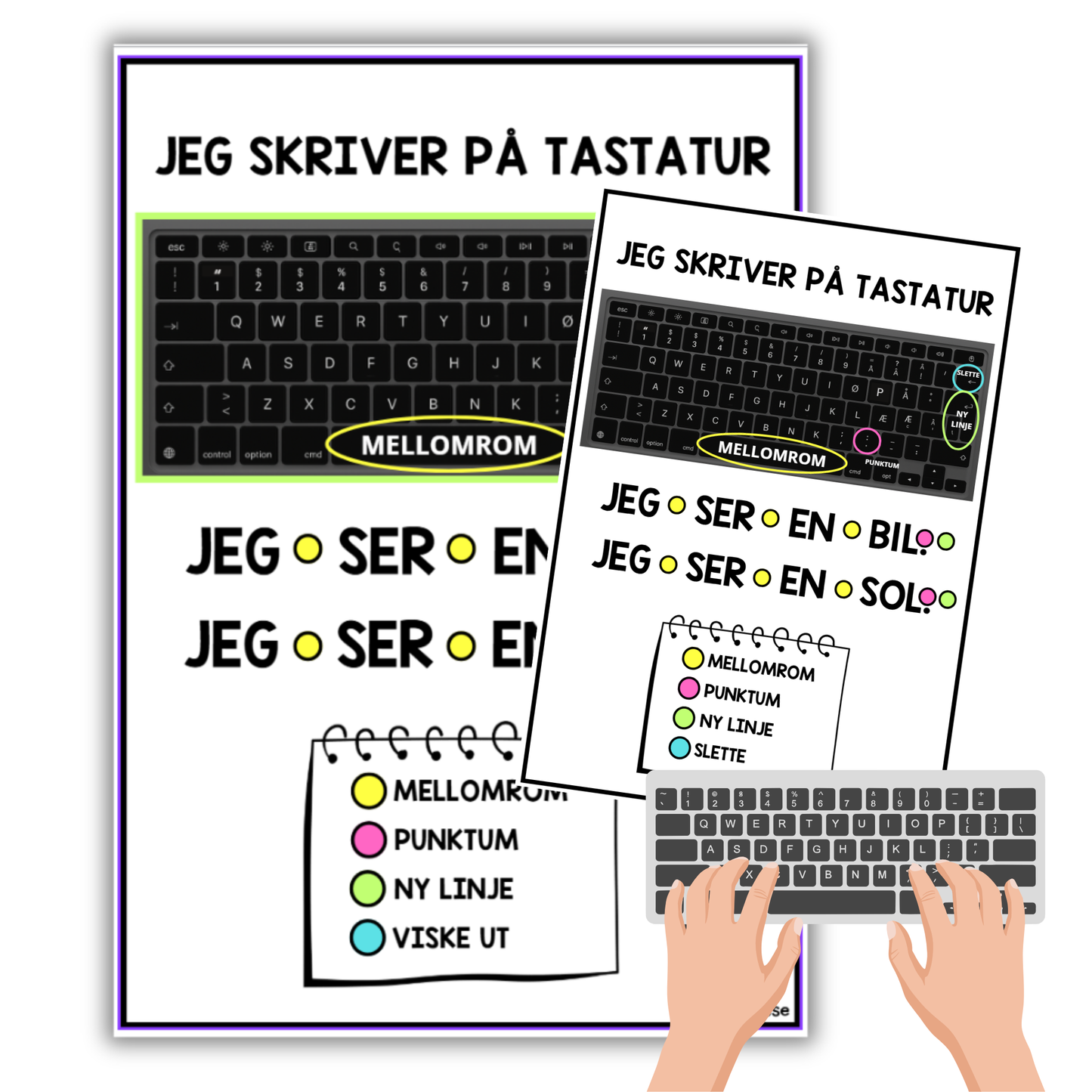 Plakat | Jeg skriver på tastatur