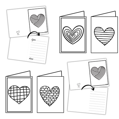 Doble hjertekort – 12 ulike hjertedesign