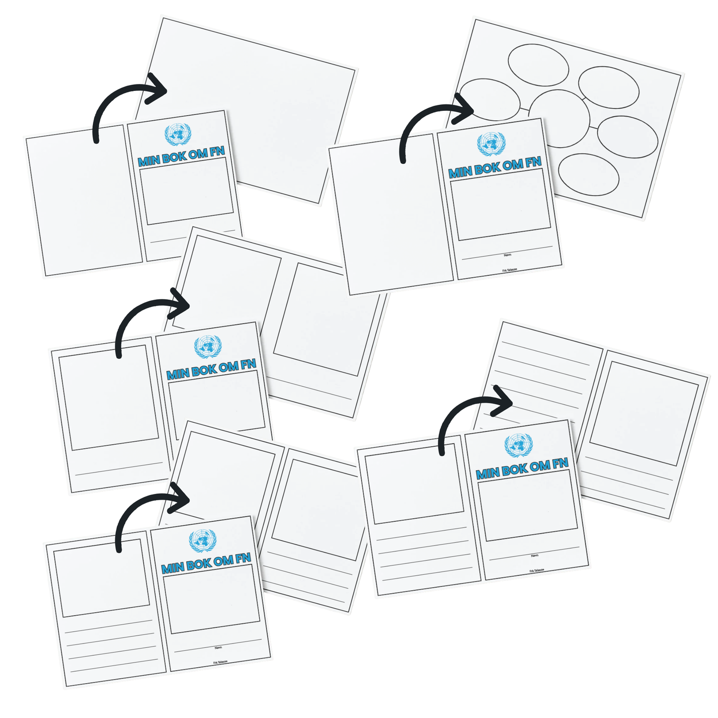 La elevene lage egne bøker om FN | Fem maler | Tilpasset slik at alle mestrer