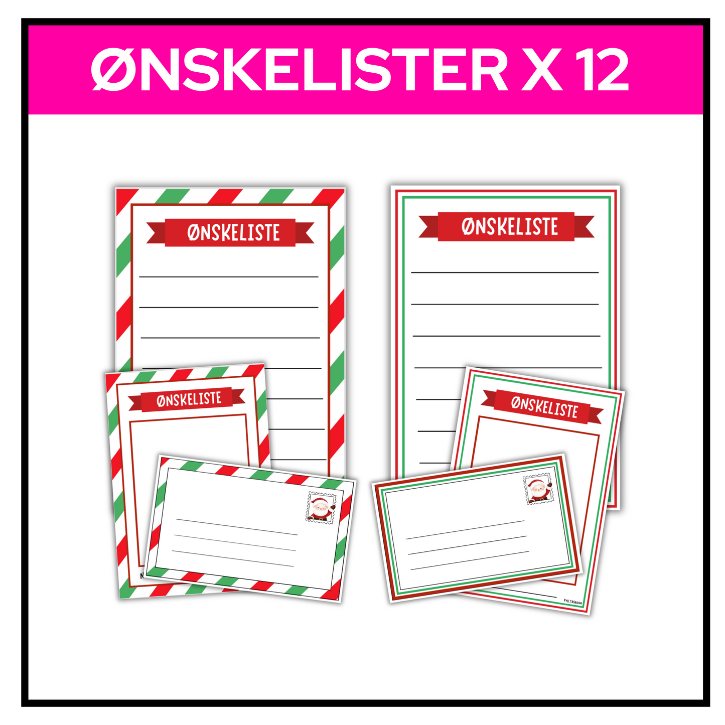 Ønskeliste til jul - 12 maler