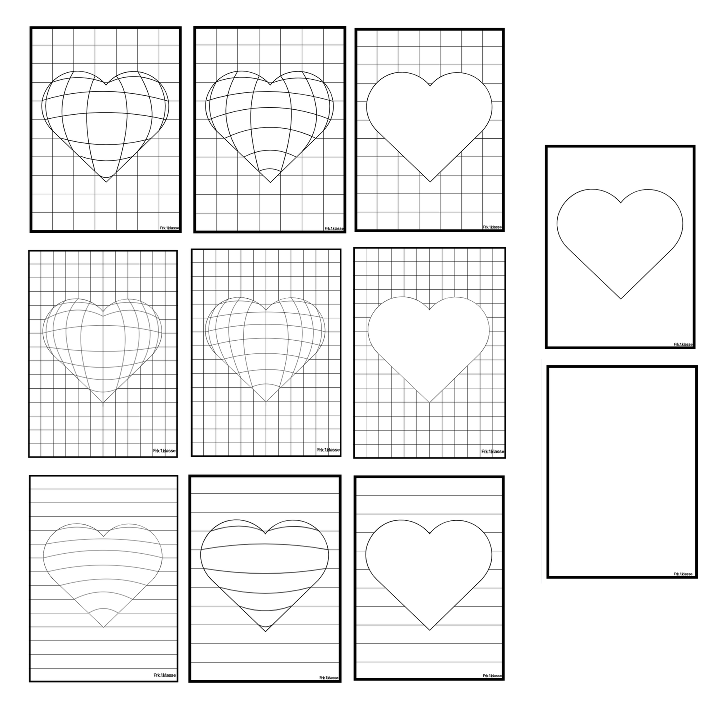 3D‑hjerter – fargelegg, tegn og skap magiske optiske illusjoner!