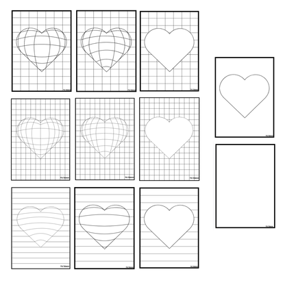 3D‑hjerter – fargelegg, tegn og skap magiske optiske illusjoner!