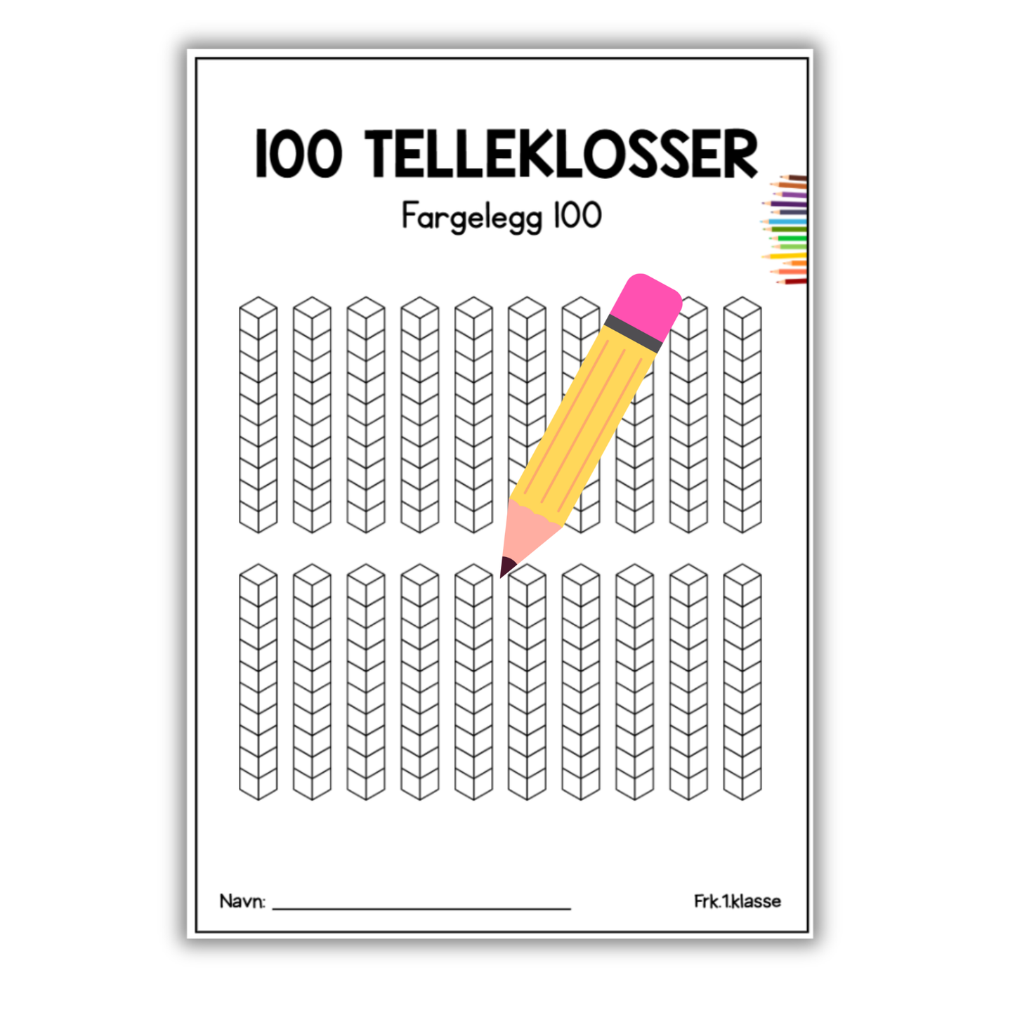 100-dagersfest | Arbeidsark | 100 telleklosser