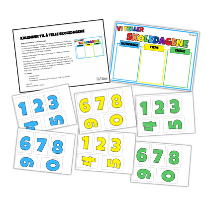 Kalender til å telle skoledagene | KLASSISK REGNBUE