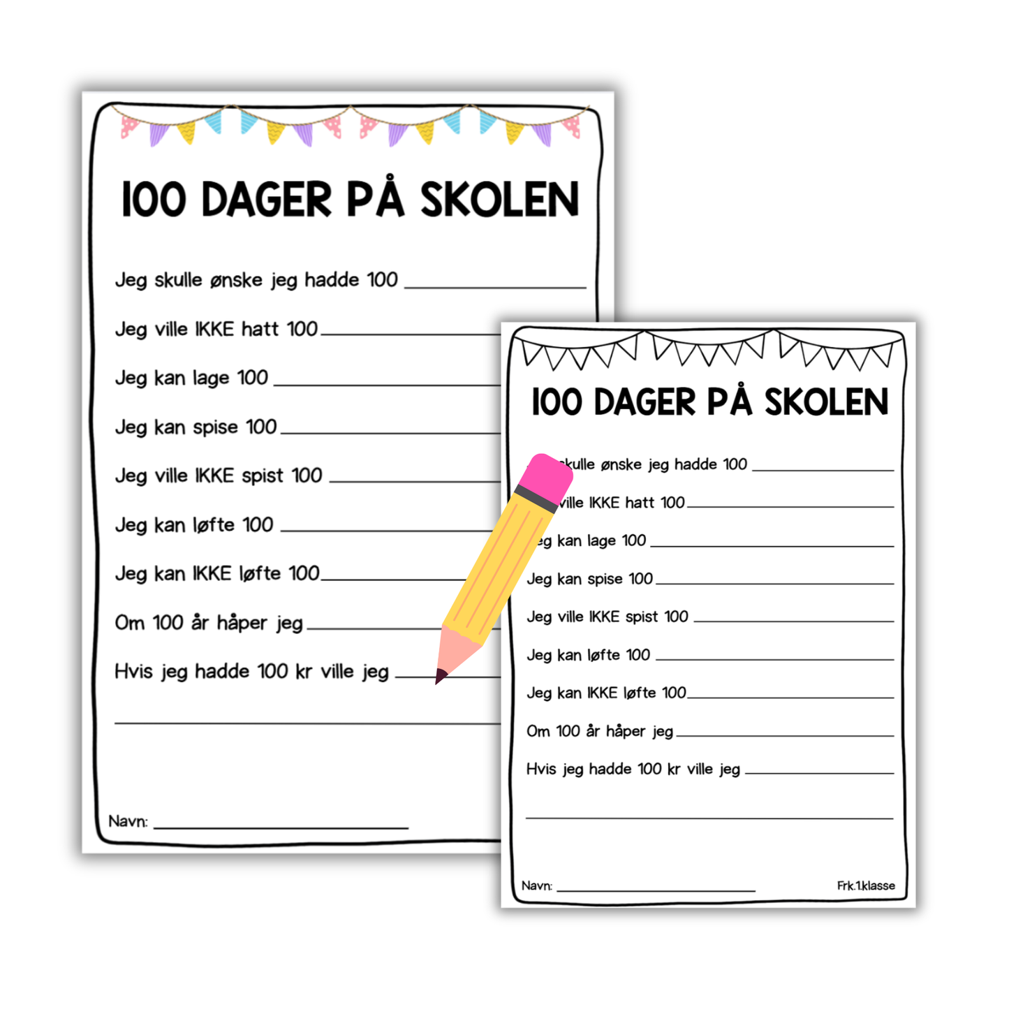 100-dagersfest | Skriveoppgave "100 dager på skolen"
