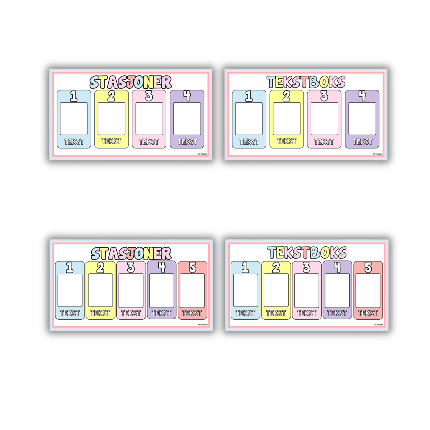 SLIDES | Stasjoner | Redigerbar | Pastell